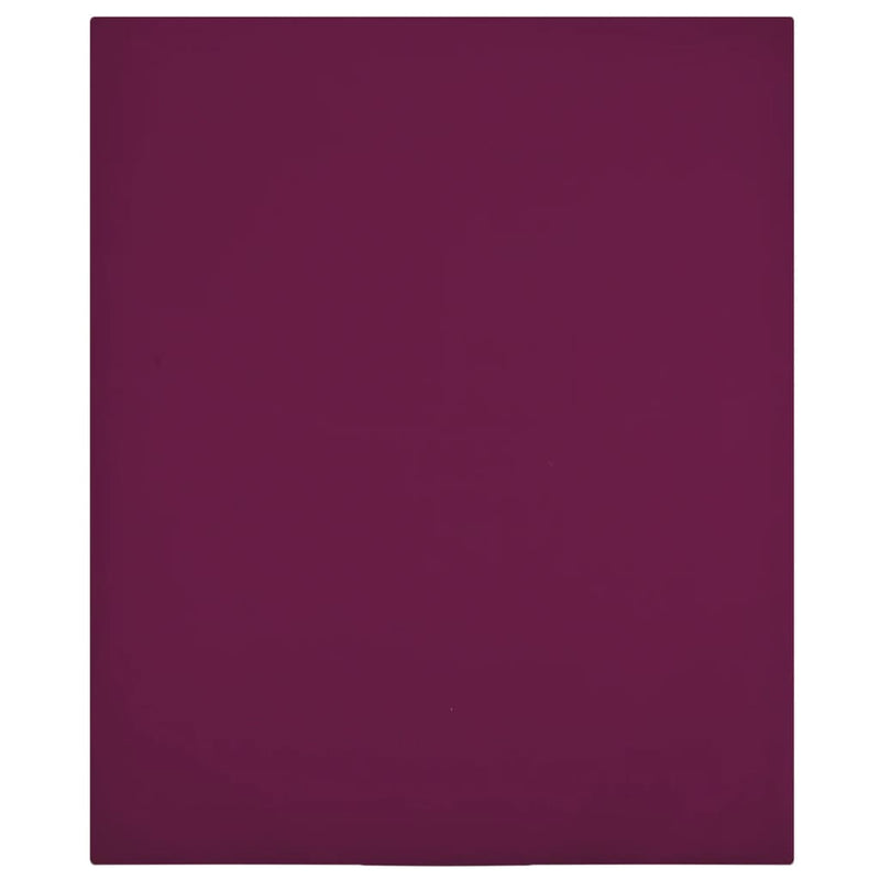 Vidaxl Foglio montante Jersey 90x200 cm Cotton Bordeaux rosso