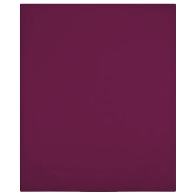 Fogli montati Vidaxl 2 St Jersey 100x200 cm Cotton Bordeaux rosso