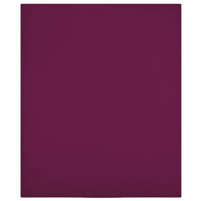 Jersey de hojas ajustadas de Vidaxl 140x200 cm de algodón Burdeos rojo