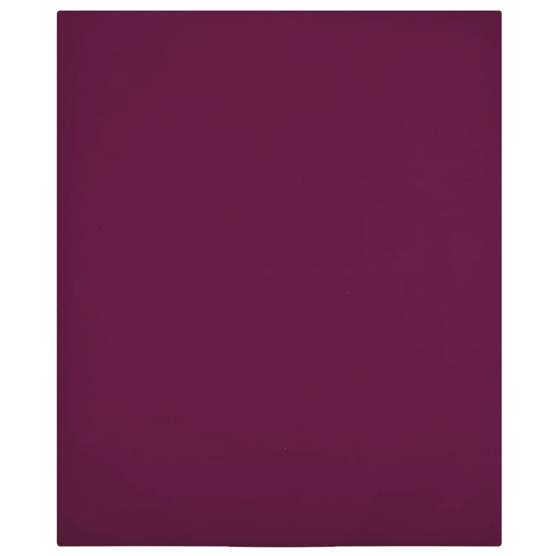 Fogli montati Vidaxl 2 St Jersey 140x200 cm Cotton Bordeaux rosso