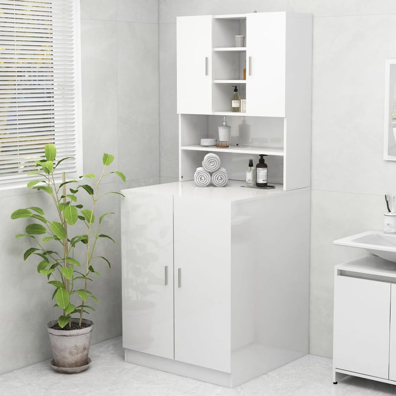 VIDAXL Washing Machine Armadio ALTA -GlOS BIANCO