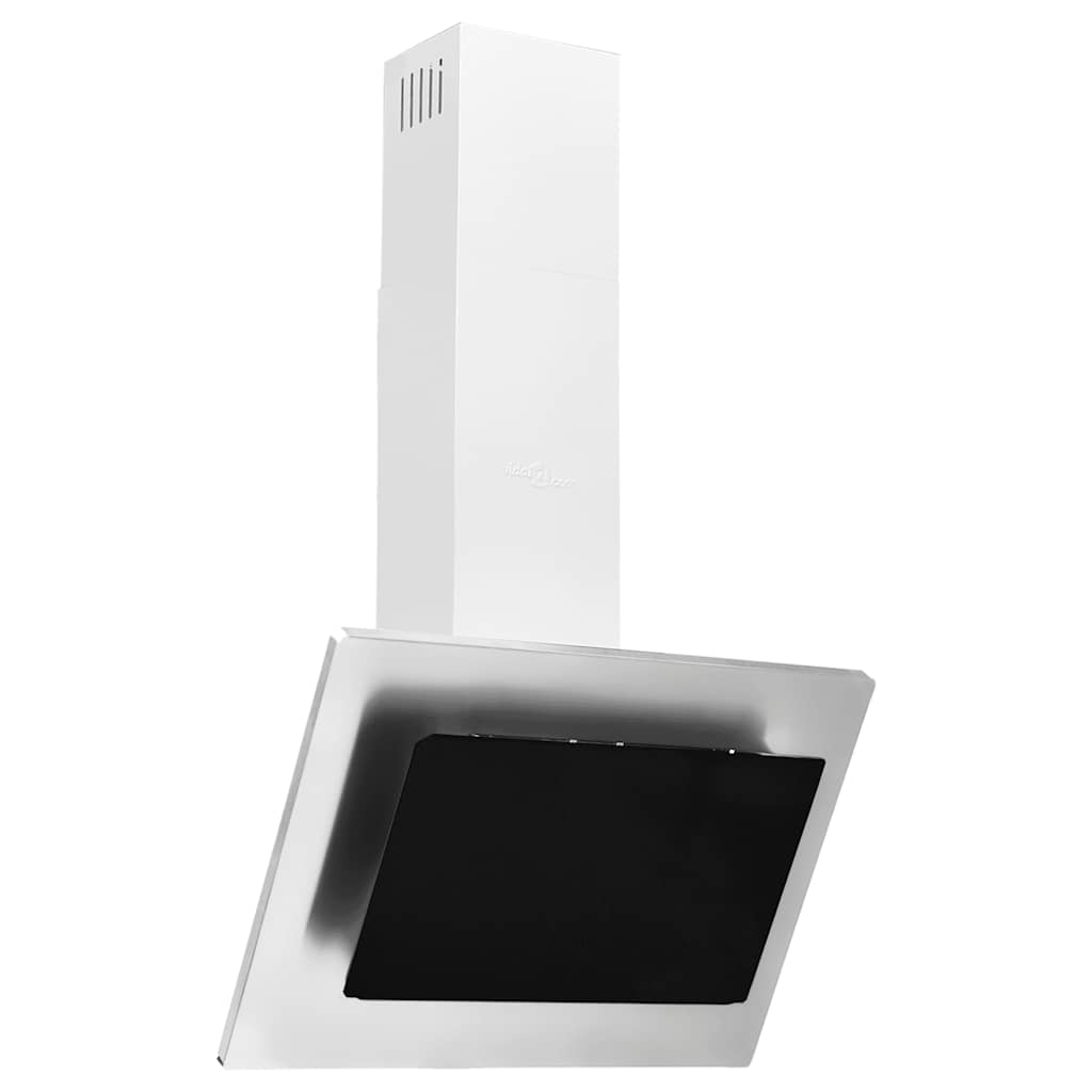 Vidaxl Capucha de extractor de pared de 60 cm de acero inoxidable de vidrio endurecido de color plateado