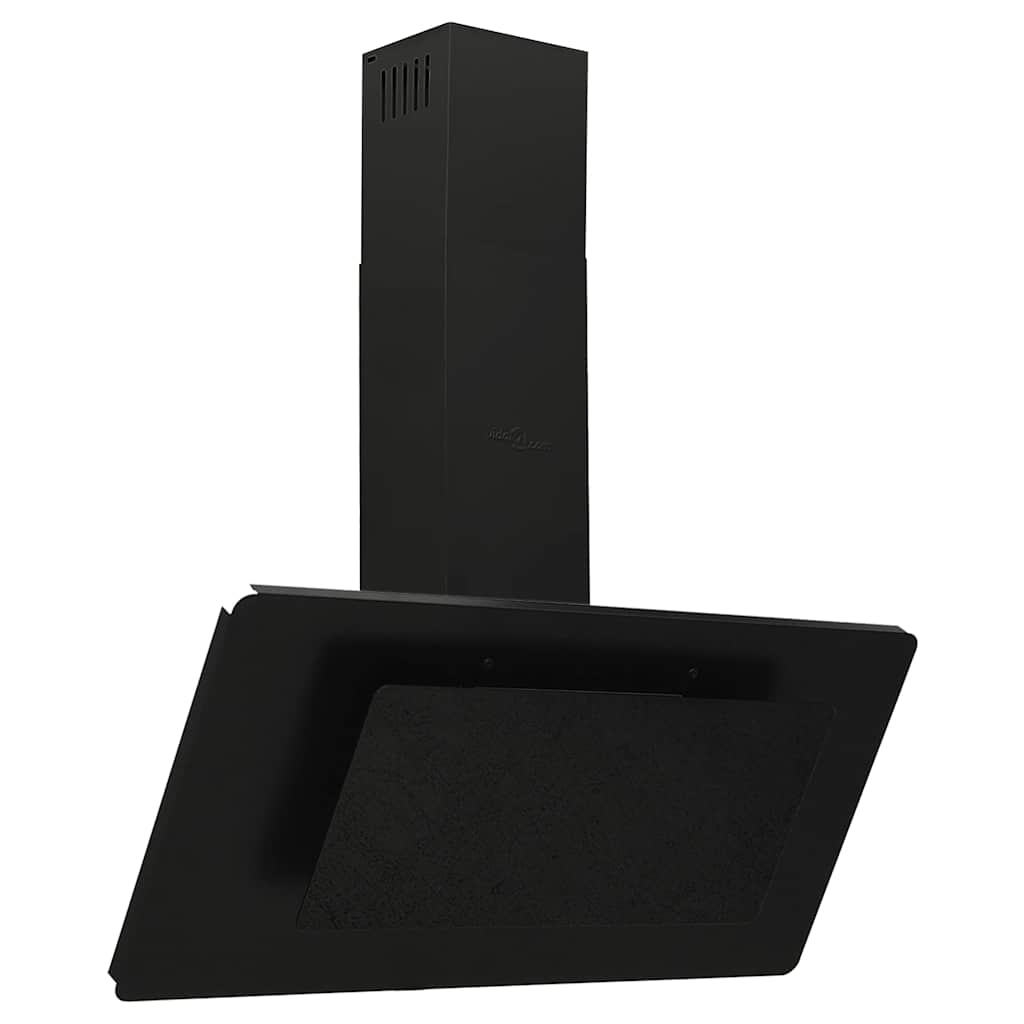 Vidaxl Wall Extractor Hood 90 cm de acero inoxidable y vidrio endurecido negro