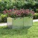 Plantador Vidaxl elevado 160x80x77 cm de acero galvanizado de plata