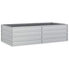 Plantador Vidaxl elevado 160x80x45 cm de acero galvanizado de plata