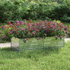 Plantador Vidaxl elevado 160x80x45 cm de acero galvanizado de plata
