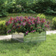 Plantador Vidaxl elevado 100x100x45 cm de acero galvanizado de plata