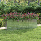 Plantador Vidaxl elevado 240x40x77 cm de acero galvanizado de plata