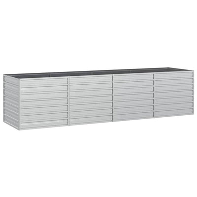 Vidaxl fioriera raccolta 320x80x77 cm in acciaio zincato