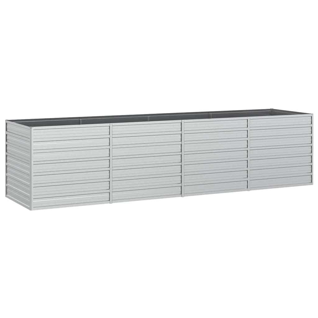 Vidaxl fioriera raccolta 320x80x77 cm in acciaio zincato