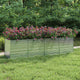Plantador Vidaxl elevado 320x80x77 cm de acero galvanizado de plata