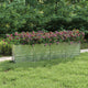 Plantador Vidaxl elevado 320x40x77 cm de acero galvanizado de plata