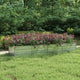 Plantador Vidaxl elevado 320x80x45 cm de acero galvanizado de plata