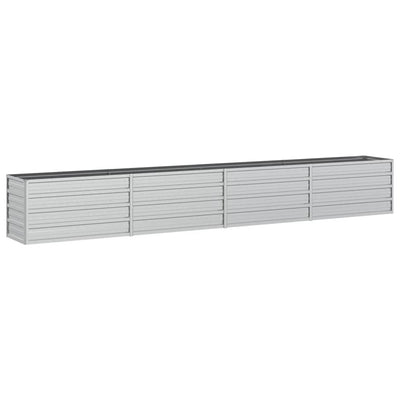 Fioriera vidaxl inserita da 320x40x45 cm in argento in acciaio zincato