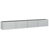 Plantador Vidaxl insertado 320x40x45 cm de acero galvanizado de plata