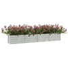 Plantador Vidaxl insertado 320x40x45 cm de acero galvanizado de plata