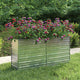 Plantador Vidaxl elevado 160x40x77 cm de acero galvanizado de plata
