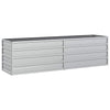 Plantador Vidaxl elevado 160x40x45 cm de acero galvanizado de plata