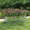 Plantador Vidaxl elevado 160x40x45 cm de acero galvanizado de plata