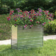 Plantador Vidaxl elevado 100x40x77 cm de acero galvanizado de plata