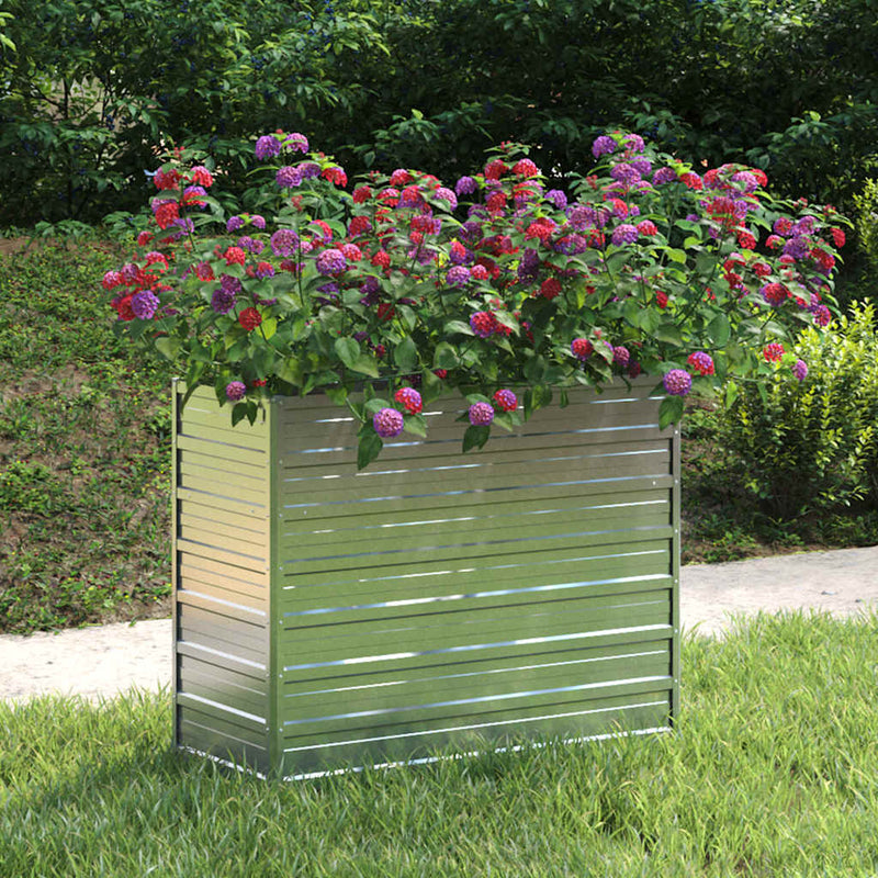 Vidaxl fioriera raccolta 100x40x77 cm in acciaio zincato