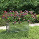 Plantador Vidaxl elevado 100x40x45 cm de acero galvanizado de plata