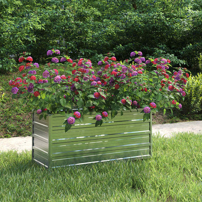 Vidaxl fioriera raccolta 100x40x45 cm in acciaio zincato