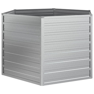 Vidaxl fioriera raccolta 129x77 cm di colore in argento in acciaio zincato