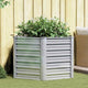 Plantador Vidaxl elevado 129x77 cm Color de plata galvanizado
