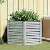 Vidaxl plantenbak verhoogd 129x77 cm gegalvaniseerd staal zilverkleur