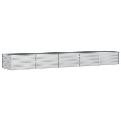 Vidaxl fioriera raccolta da 400x80x45 cm in acciaio zincato