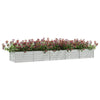 Plantador Vidaxl elevado 400x80x45 cm de acero galvanizado de plata