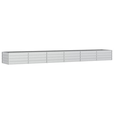 Vidaxl fioriera raccolta 480x80x45 cm in argento in acciaio zincato