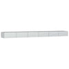 Plantador Vidaxl elevado 600x80x45 cm de acero galvanizado de plata