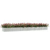 Plantador Vidaxl elevado 600x80x45 cm de acero galvanizado de plata