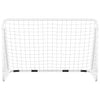 Objetivo de fútbol de Vidaxl con neto 180x90x120 cm de acero blanco