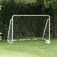 Vidaxl voetbaldoel met net 180x90x120 cm staal wit