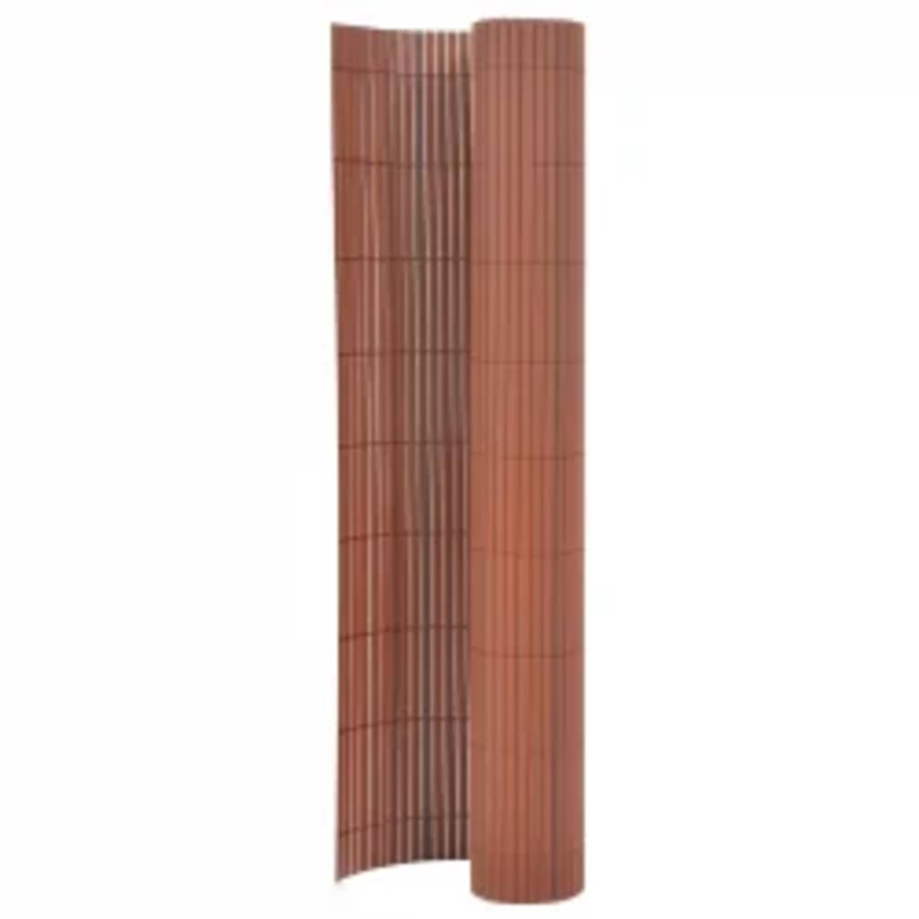 Vidaxl tuinafscheiding dubbelzijdig 110x400 cm bruin