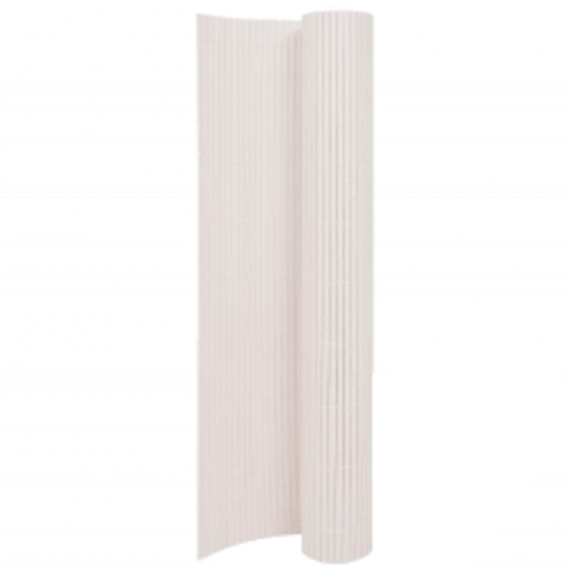 Vidaxl recinzione da giardino bifacciale 110x500 cm bianca
