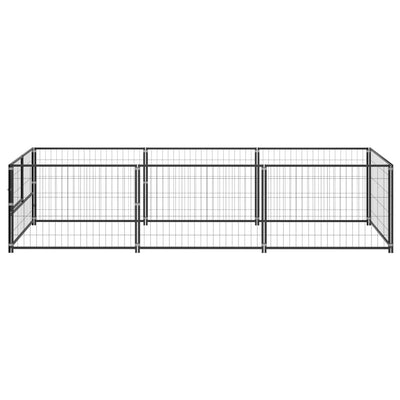 Vidaxl Dog Kennel 3 m² Acciaio nero