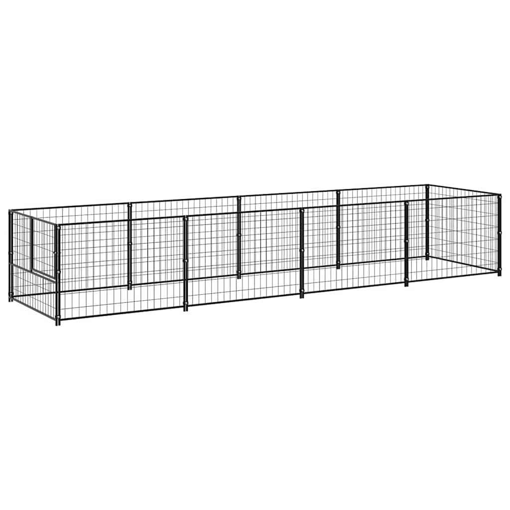 Vidaxl Dog Kennel 4 m² Acciaio nero