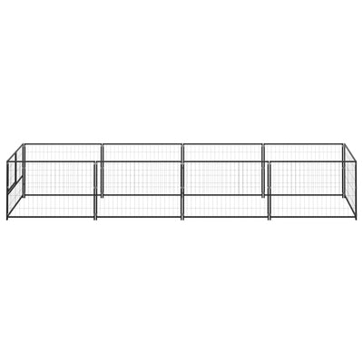 Vidaxl Dog Kennel 4 m² Acciaio nero