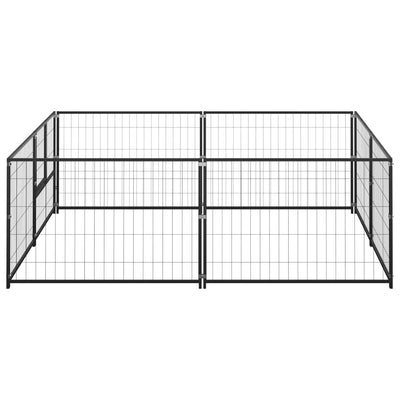 Vidaxl Dog Kennel 4 m² Acciaio nero