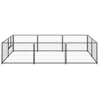 Vidaxl Dog Kennel 6 m² Acciaio nero