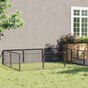 Perrera de perros vidaxl 6 m² de acero negro