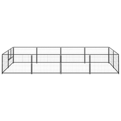 Vidaxl Dog Kennel 8 m² Acciaio nero