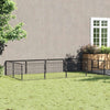 Perrera de perros vidaxl 8 m² de acero negro