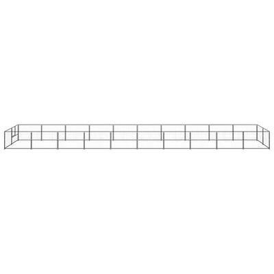 VidaXL Hondenkennel 20 m² staal zwart