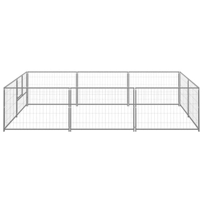 Vidaxl Dog Kennel 6 m² Acciaio in argento colorato