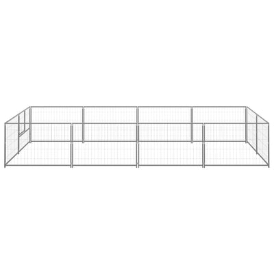 Vidaxl Dog Kennel 8 m² Acciaio in argento colorato